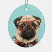Shirt Pug Keramisch Ornament (Links)
