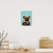 Shirt Pug Poster (Keuken)