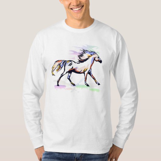 Shirt regenboogpaarden (Voorkant)