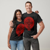 Shirt Rode Keltische Kruis (Unisex)
