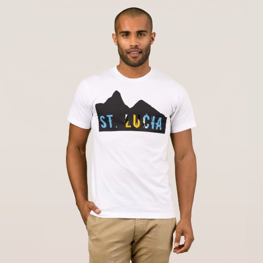 Shirt Saint Lucia Pitons (Voorkant volledig)
