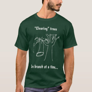 Shirt schijfgolf - "Clearing" bomen