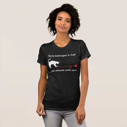 shirt "Schrödinger's Cat" (Donker) (Voorkant volledig)