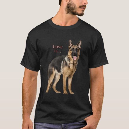 Shirt Shepherd Shepard Dog mam Papa Love Pet (Voorkant)