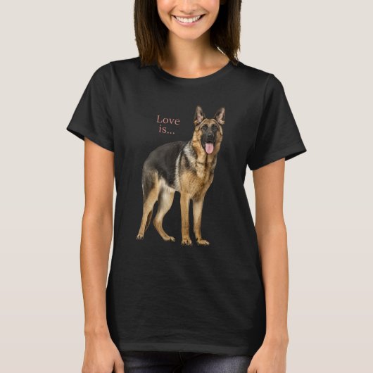 Shirt Shepherd Shepard Dog mam Papa Love Pet (Voorkant)