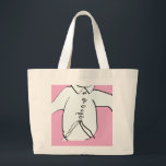 Shirt Silhouette Fun Pink Kids Grote Tote Bag<br><div class="desc">Large Tote Bag</div>