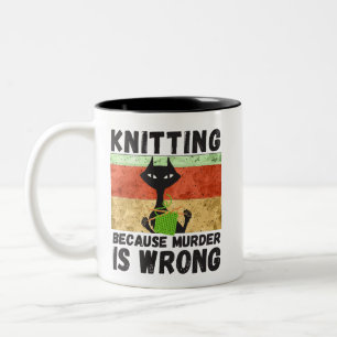 Shirt slaan, mengen omdat de moord verkeerd is tweekleurige koffiemok