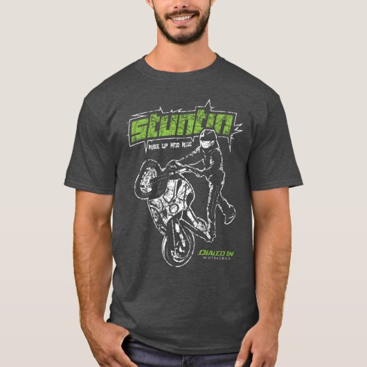Shirt sportbike Stunting Wheelie Motorcycle (Voorkant)