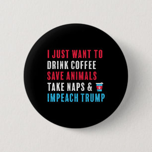 Shirt tegen Trump verzet zich tegen impeach Trump  Ronde Button 5,7 Cm