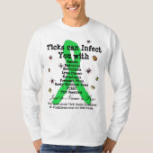 Shirt ter bewustmaking van de ziekte van Lyme en c (Voorkant)
