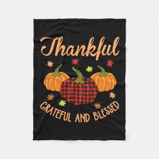 Shirt Thanksgiving dankzij grateful Bless Fleece Deken (Voorkant)