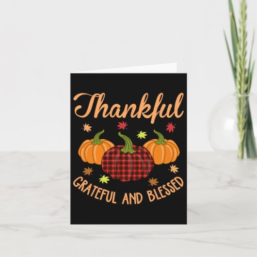 Shirt Thanksgiving dankzij grateful Bless Kaart (Voorkant)