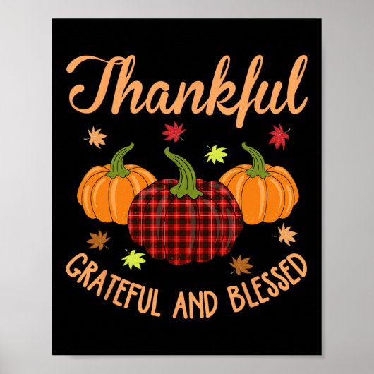 Shirt Thanksgiving dankzij grateful Bless Poster (Voorkant)