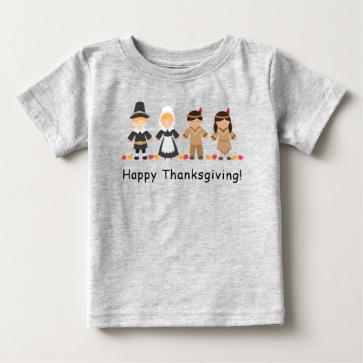 Shirt Thanksgiving voor Baby - grijs (Voorkant)