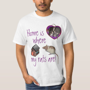 Shirt: Thuis is waar mijn ratten zijn! T-shirt
