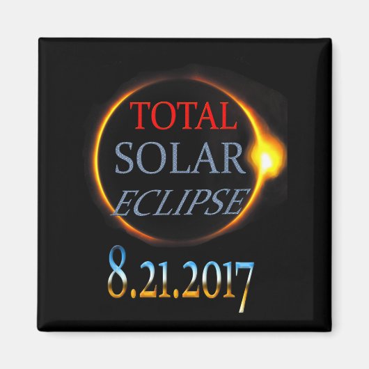 Shirt Total Solar Eclipse 2017 Magneet (Voorkant)