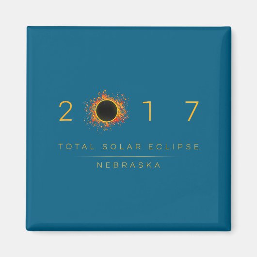 Shirt Total Solar Eclipse Nebraska 2017 Magneet (Voorkant)