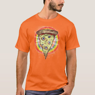 Shirt Trippy Acid Rainbow pizza