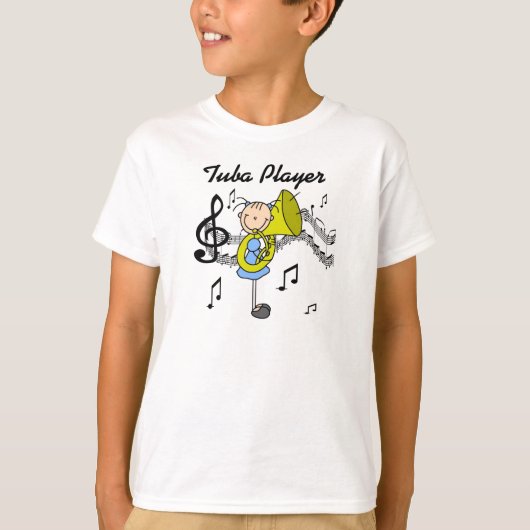 Shirt Tuba Player Stick Figuur (Voorkant)
