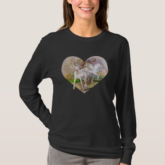 Shirt - Unicorn Pegasus Heart (Voorkant)