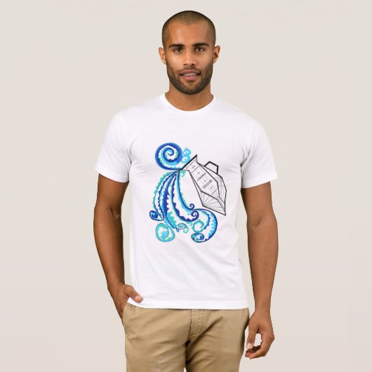 Shirt van Aquarius Zodiac Sign Mannen (Voorkant volledig)
