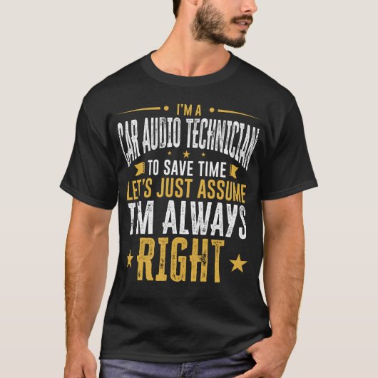 Shirt van audiotechnicus voor auto's Bespaar tijd  (Voorkant)