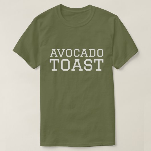 Shirt van Avocado Toast College Font (Design voorkant)