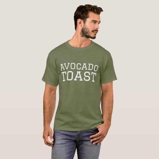 Shirt van Avocado Toast College Font (Voorkant volledig)
