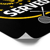Shirt van Badminton Player Funny Served Badminton Poster (Hoek)