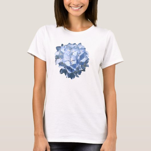 Shirt van blauwe hydrangea (Voorkant)