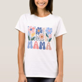 Shirt van Boho Mama | Pastel Floral Retro T-shirt (Voorkant)