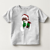 Shirt van de Afrikaanse Santa Shirt Toddler Black (Voorkant)