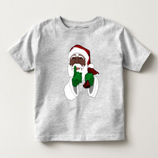 Shirt van de Afrikaanse Santa Shirt Toddler Black (Voorkant)
