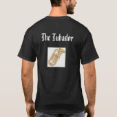 Shirt van de Bass Clef Tuba in het zwart (Achterkant)