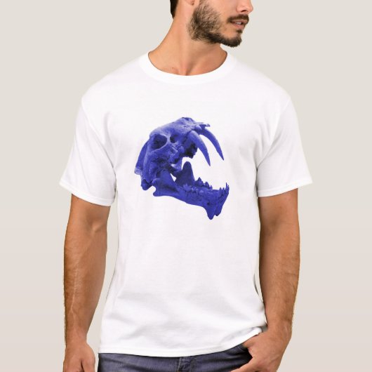 Shirt van de blauw van de Sabretandtijger (Voorkant)