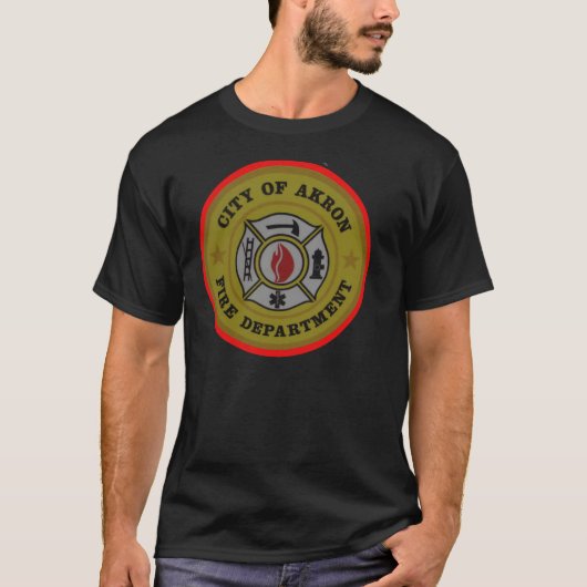 Shirt van de brandweer van Akron Ohio. (Voorkant)