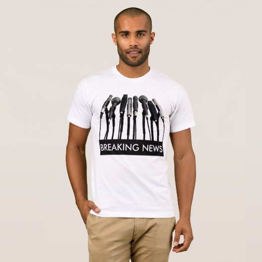 Shirt van de Breking van Nieuws Microfoon (Voorkant volledig)