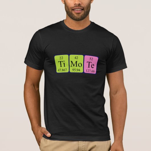 Shirt van de de lijstnaam van Timote het (Voorkant)