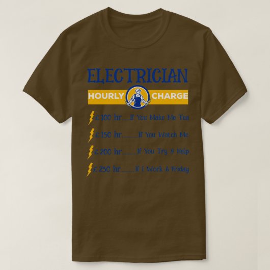 Shirt van de elektricien IBEW Union Papa T Shirt G (Design voorkant)