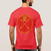 Shirt van de Engelse rode en goudzegel (Achterkant)