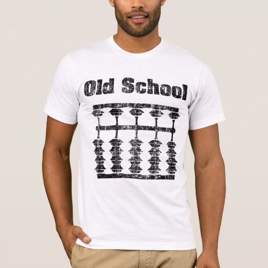 Shirt van de Faded Oude School Abacus (Voorkant)