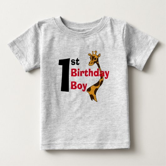 Shirt van de Giraffe van de geboorte (1e) (Voorkant)