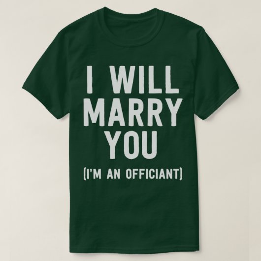 Shirt van de huwelijksfunctionaris... zal ik trouw (Design voorkant)