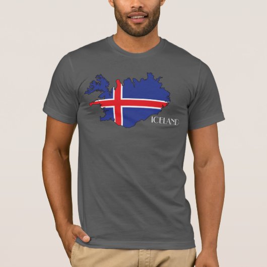 Shirt van de IJslandse vlag (Voorkant)
