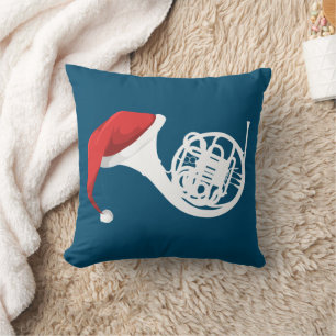 Shirt van de kerstman, Santa French Horn Kussen
