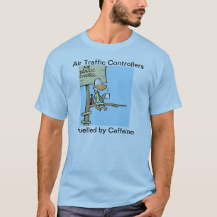 Shirt van de luchtverkeersleiding Funny Coffee