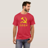 SHIRT van de Mannen van de CCCP Hammer en van de S (Voorkant volledig)