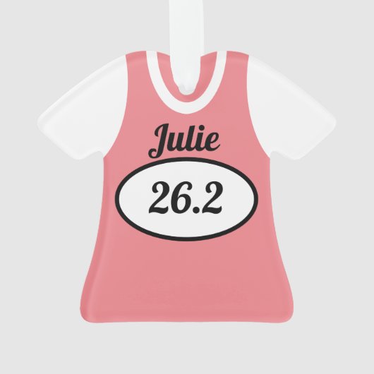 Shirt van de marathonloper ornament (achterkant)