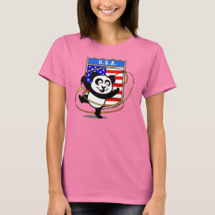 Shirt van de Panda van de Gymnastiek van de V.S.