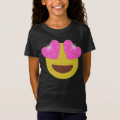 Shirt van de partij Emoji - Mousserende Heart Eyes (Voorkant)